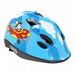 Marque Casque Vélo Enfant Ges® Cheeky Deco Avion - Bleu