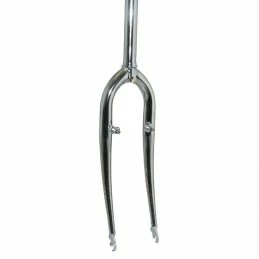 Marque Fourche Vtt 26'' Rigide Cintree Acier Chrome Avec Tasseaux Pivot Lisse 250Mm 1''1-8 - 28,6Mm Exterieur