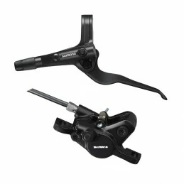 Marque Frein A Disque Vtt Hydraulique Shimano Mt401 Avant Noir Durite 1000Mm Systeme Double Piston (Sans Disque) (Kit)
