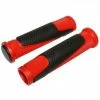 Marque Poignee Vtt Newton Bi-Matiere Rouge-Noir L130Mm (Paire)