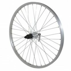 Marque Roue Vtt 24" Arriere Alu Moyeu Alu Blocage Pour Cassette Shimano 7V.